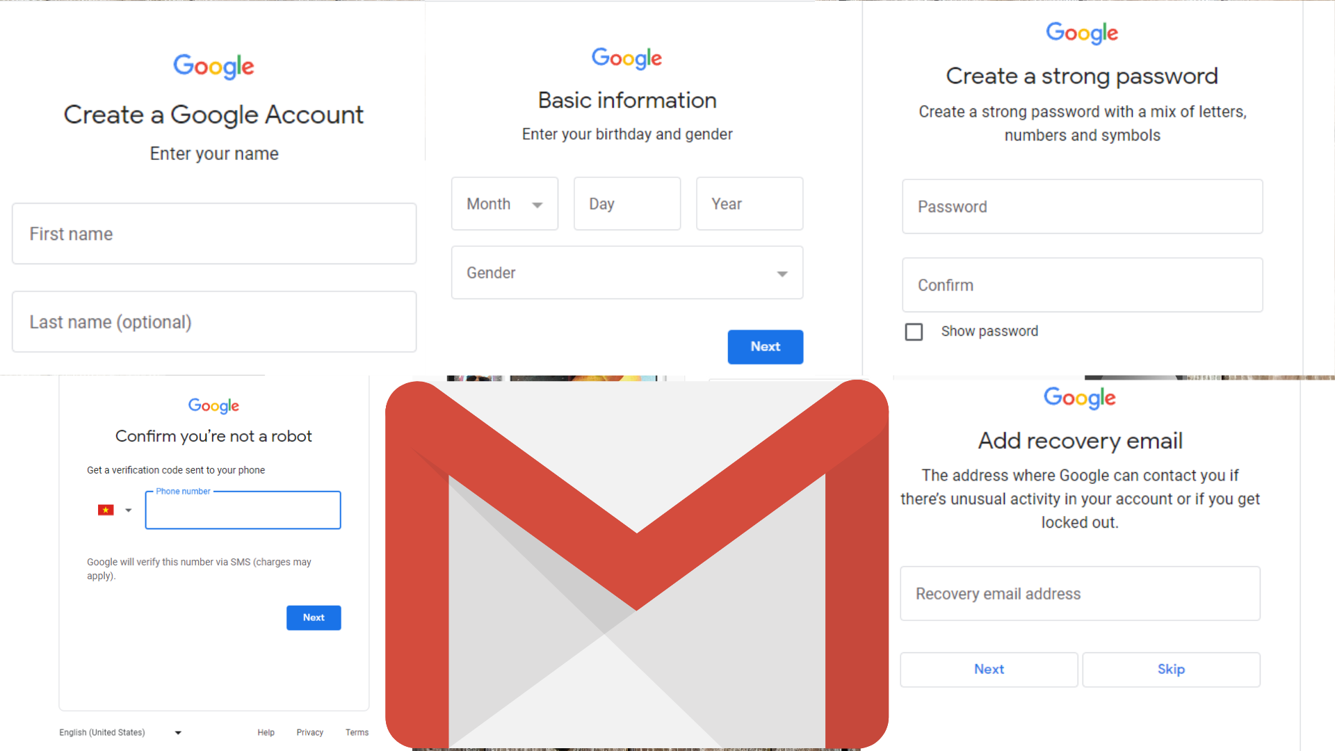 how to create multiple gmail accounts